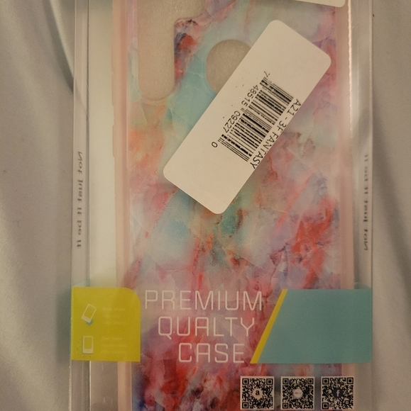 Samsung Galaxy A21 CASE Pink Marble Built In Screen Protector - Picture 4 of 4